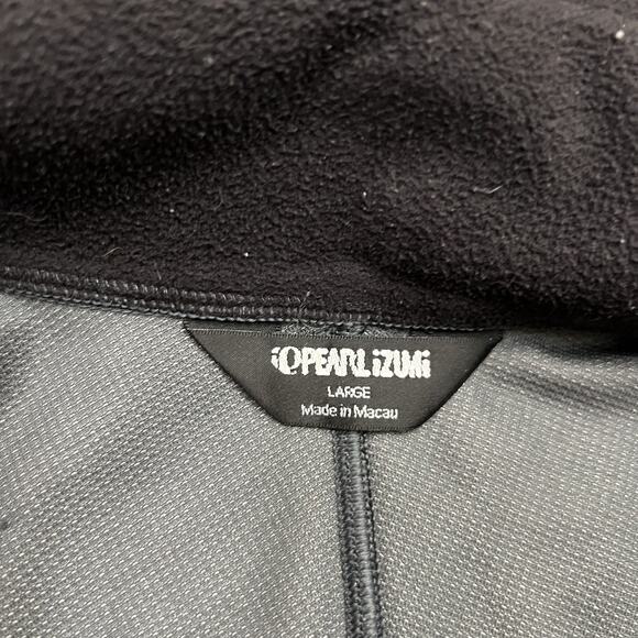 Pearl Izumi Jacket Mens Large Black Full Zip Fleece Cycling Outdoor Reflective - Picture 5 of 9